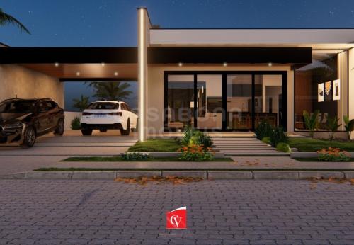 Casa nova de alto padrão em condomínio fechado com estrutura completa!