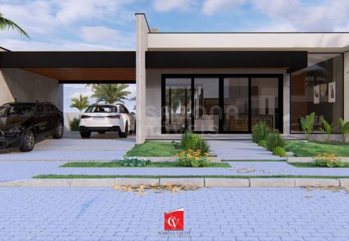 Casa nova de alto padrão em condomínio fechado com estrutura completa!